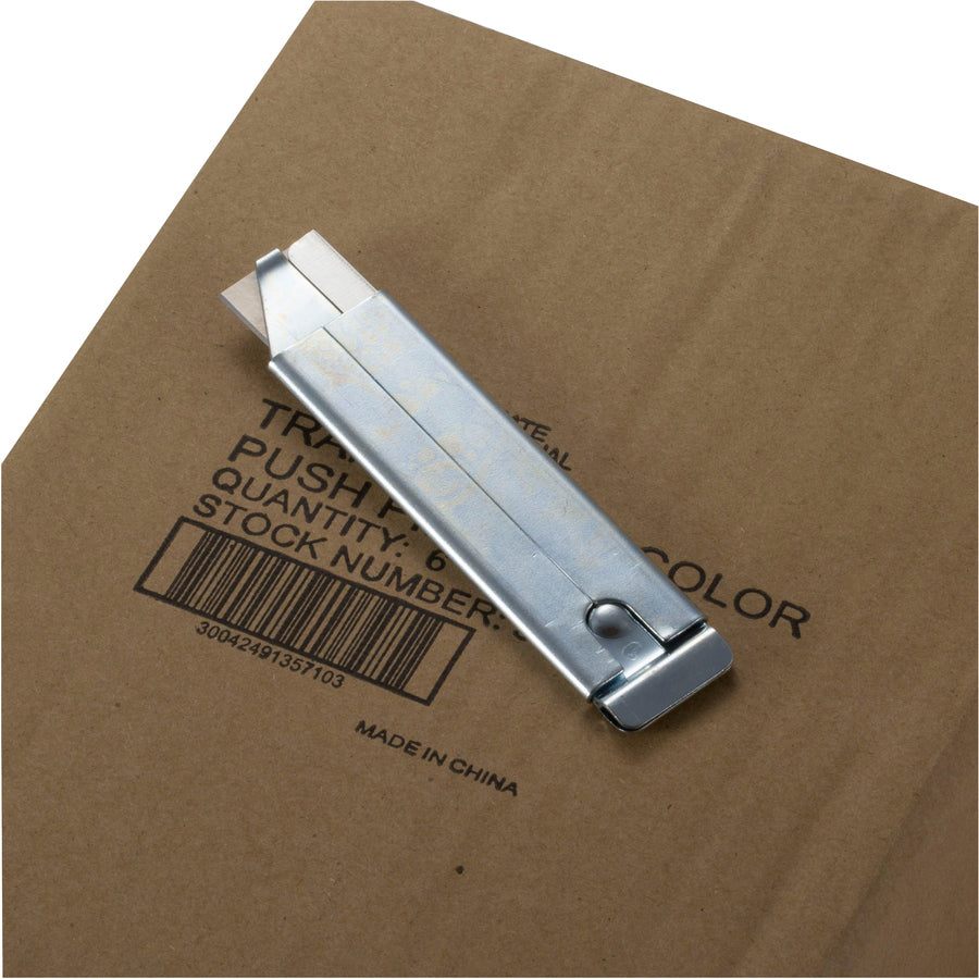 Officemate Single-Sided Razor Blade Carton Cutter - Steel - 4" Length - 12 / Box - 