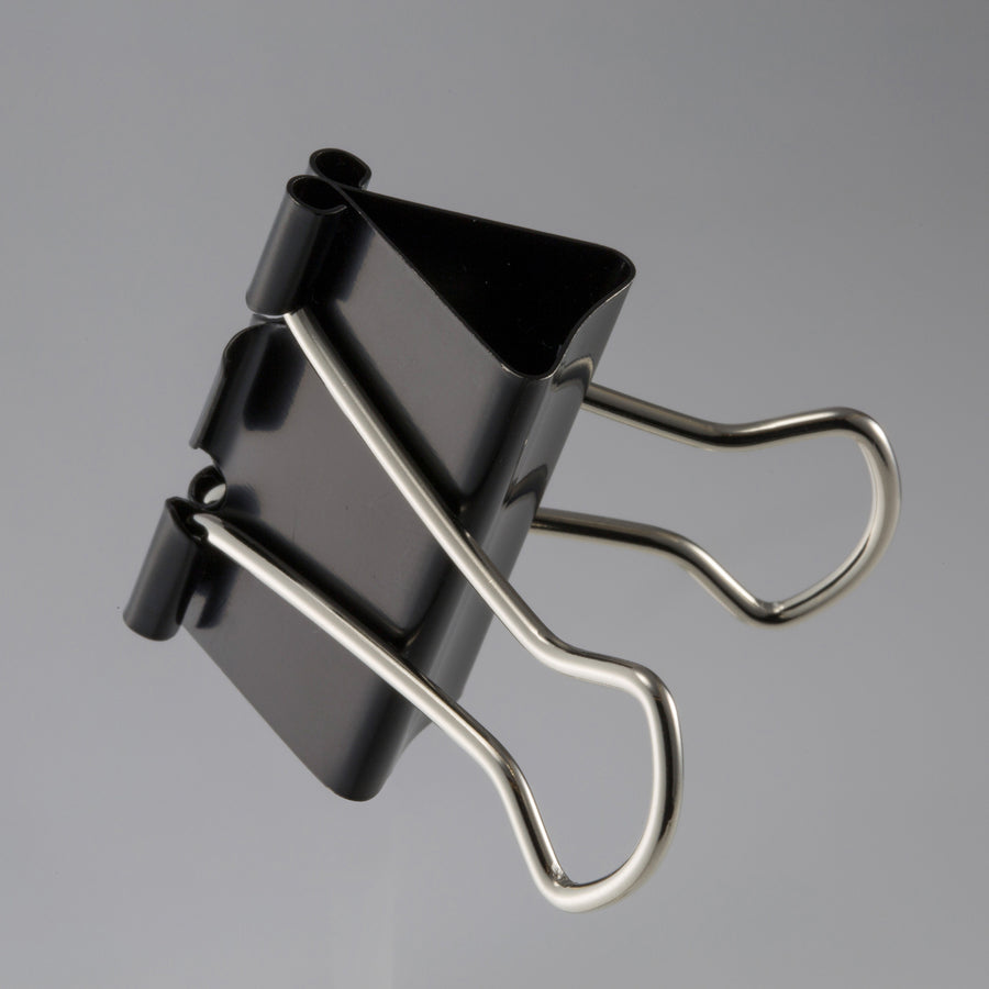 Officemate Binder Clips - Medium - 2.4" Width - 0.62" Size Capacity - for File - Corrosion Resistant, Durable - 12 / Box - Black