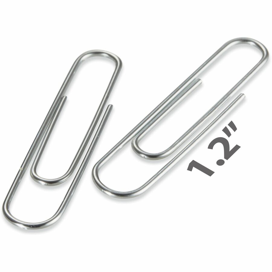 Officemate Paper Clips - No. 1 - 1000 / Pack - Silver - Steel