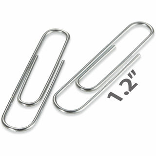 Officemate Paper Clips - No. 1 - 1000 / Pack - Silver - Steel