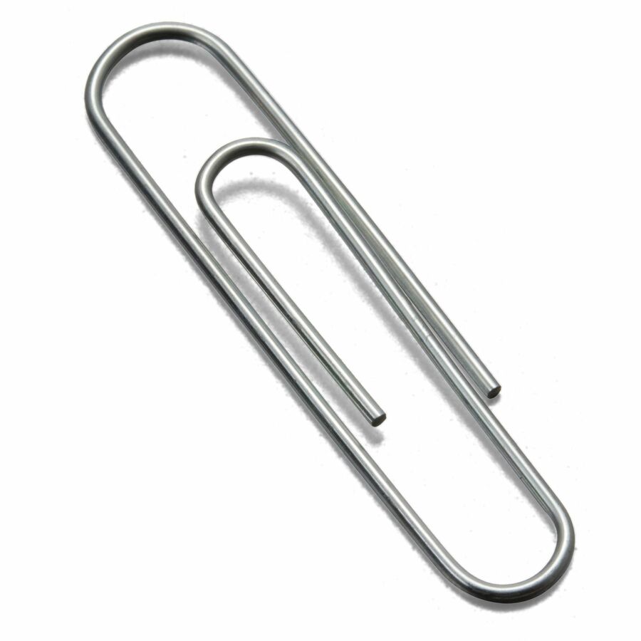 Officemate Paper Clips - No. 1 - 1000 / Pack - Silver - Steel