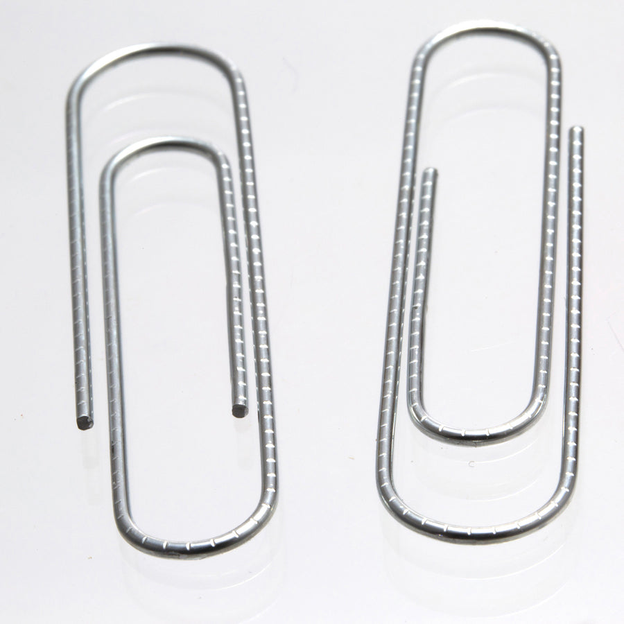 Officemate Giant Nonskid Paper Clips - Jumbo - 2" Length x 0.5" Width - 1000 / Pack - Silver - Steel - 2