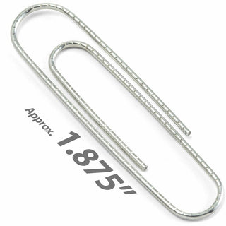 Officemate Giant Nonskid Paper Clips - Jumbo - 2" Length x 0.5" Width - 1000 / Pack - Silver - Steel