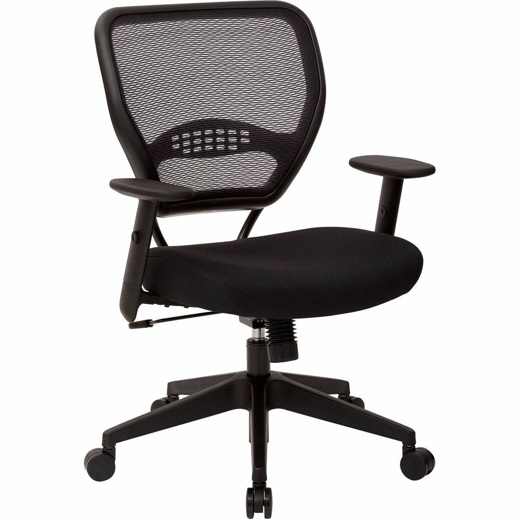 Office Star Professional Air Grid Back Managers Chair - Black Mesh Seat - Mesh Back - Black Frame - 5-star Base - 1 Each