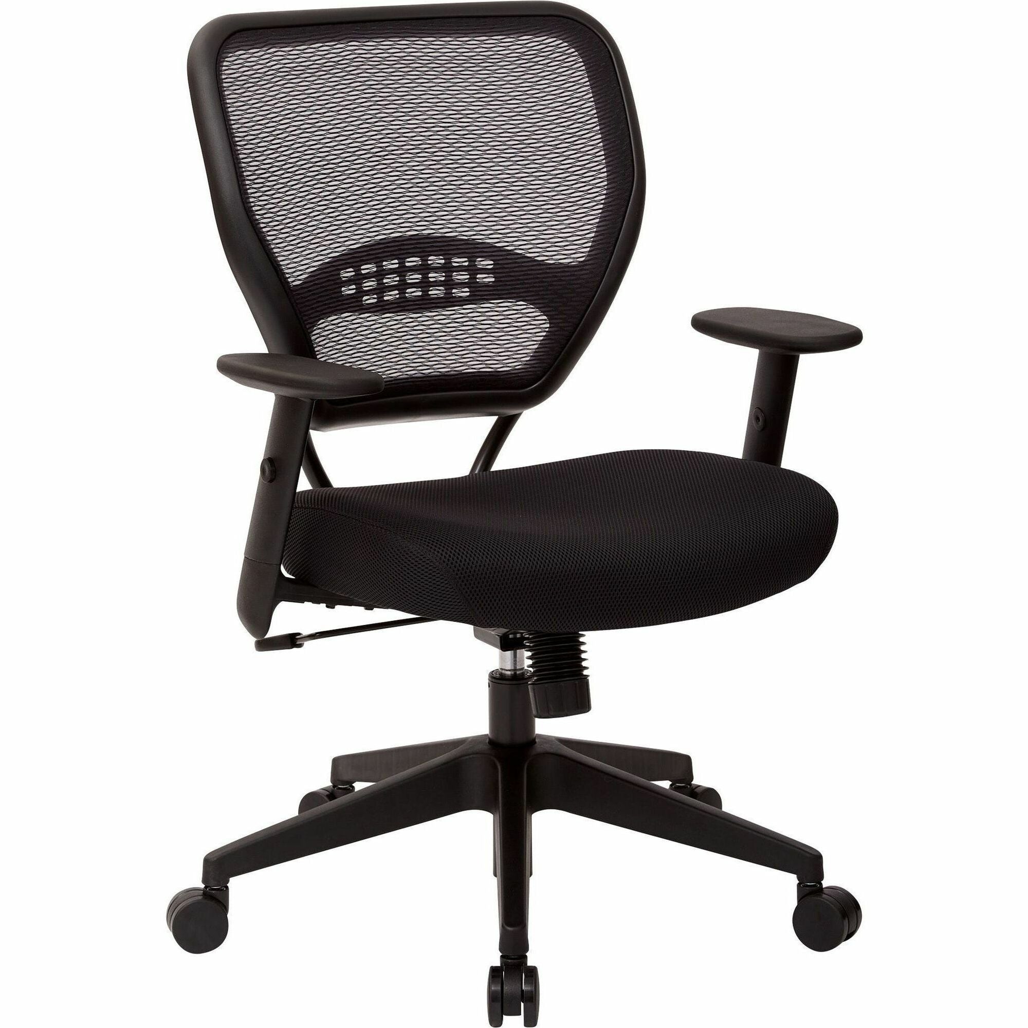 Office Star Professional Air Grid Back Managers Chair - Black Mesh Seat - Mesh Back - Black Frame - 5-star Base - 1 Each