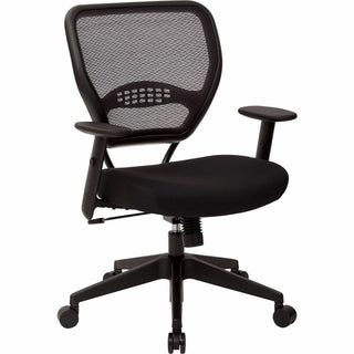 Office Star Professional Air Grid Back Managers Chair - Black Mesh Seat - Mesh Back - Black Frame - 5-star Base - 1 Each