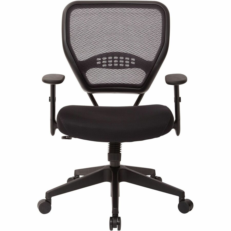 Office Star Professional Air Grid Back Managers Chair - Black Mesh Seat - Mesh Back - Black Frame - 5-star Base - 1 Each