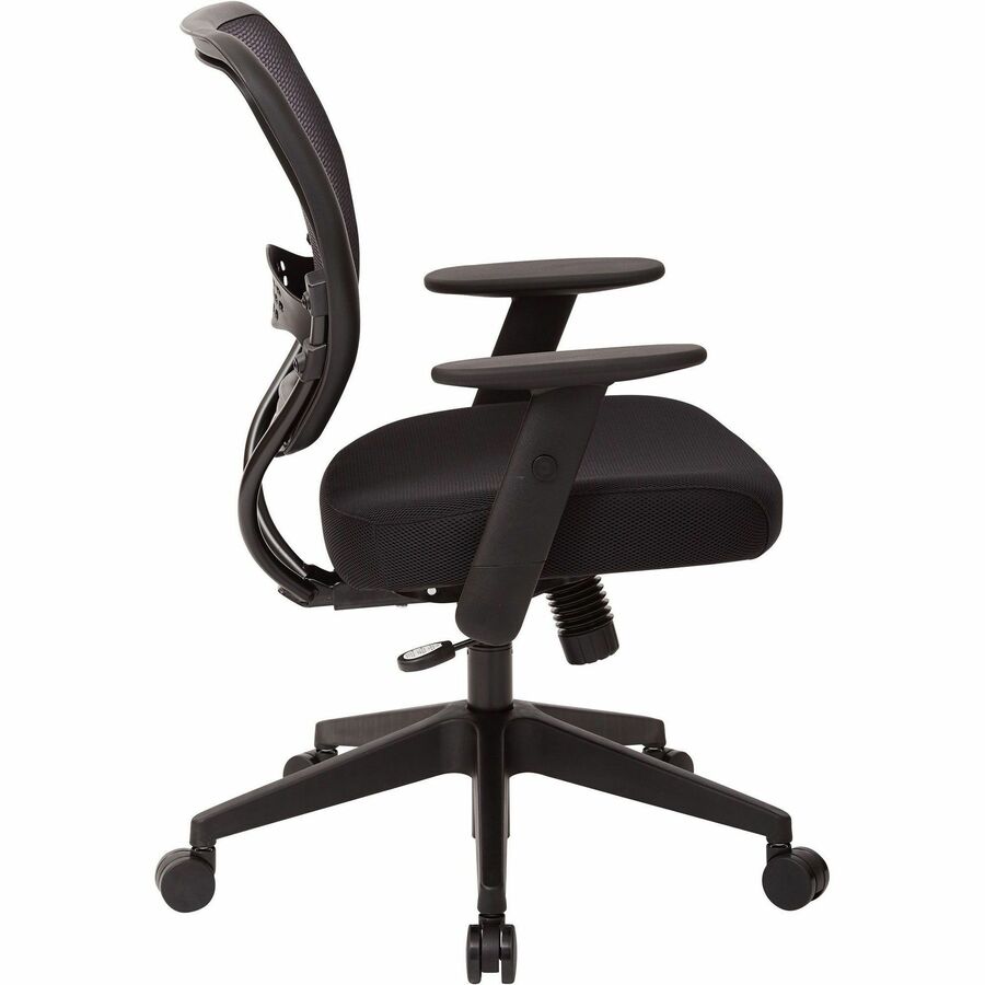 Office Star Professional Air Grid Back Managers Chair - Black Mesh Seat - Mesh Back - Black Frame - 5-star Base - 1 Each