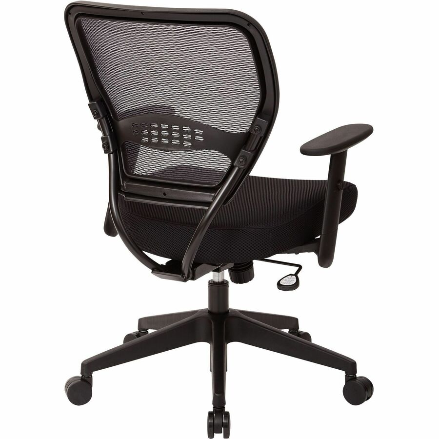 Office Star Professional Air Grid Back Managers Chair - Black Mesh Seat - Mesh Back - Black Frame - 5-star Base - 1 Each