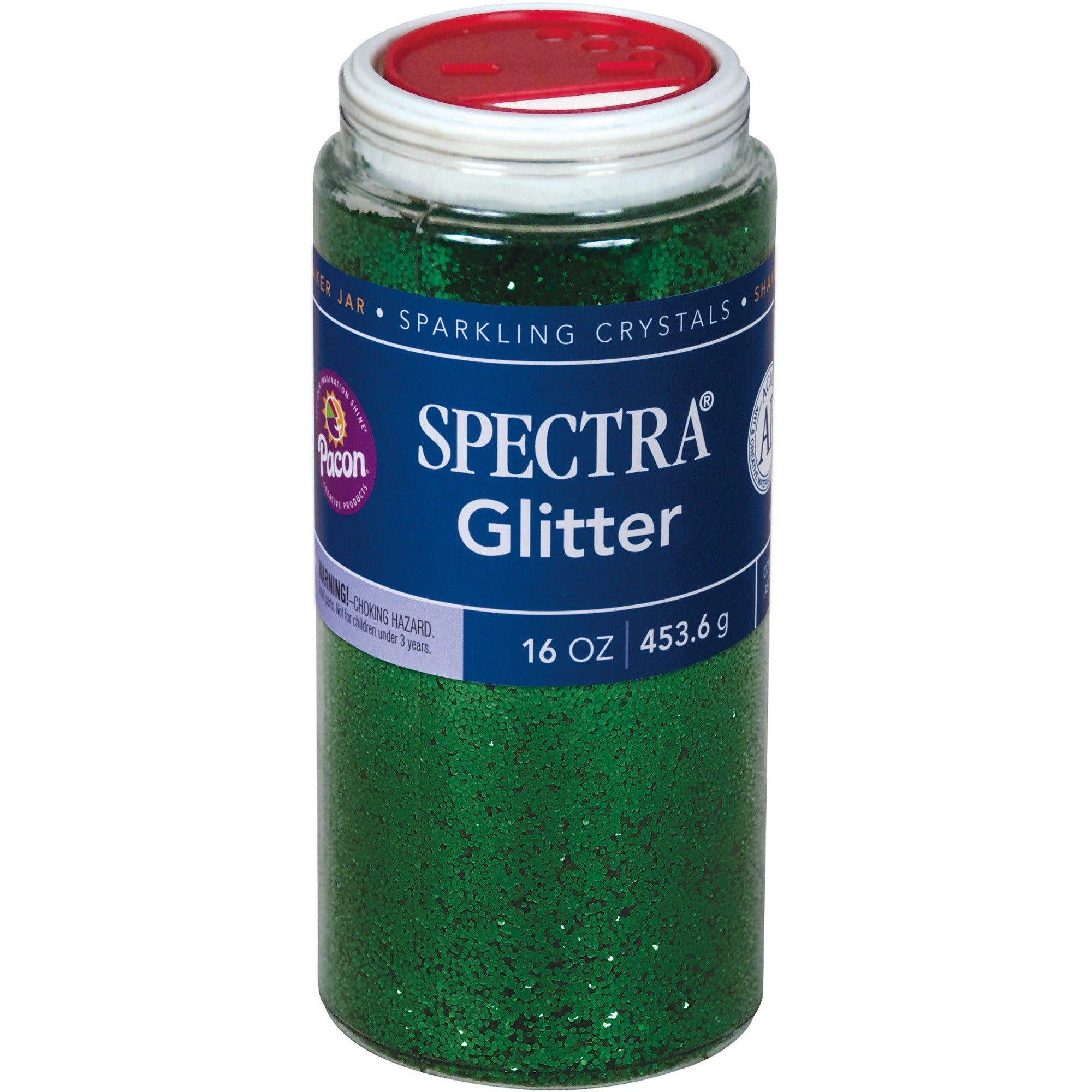 Spectra Glitter, 0.04 Hexagon Crystals, Green, 16 oz Shaker-Top Jar