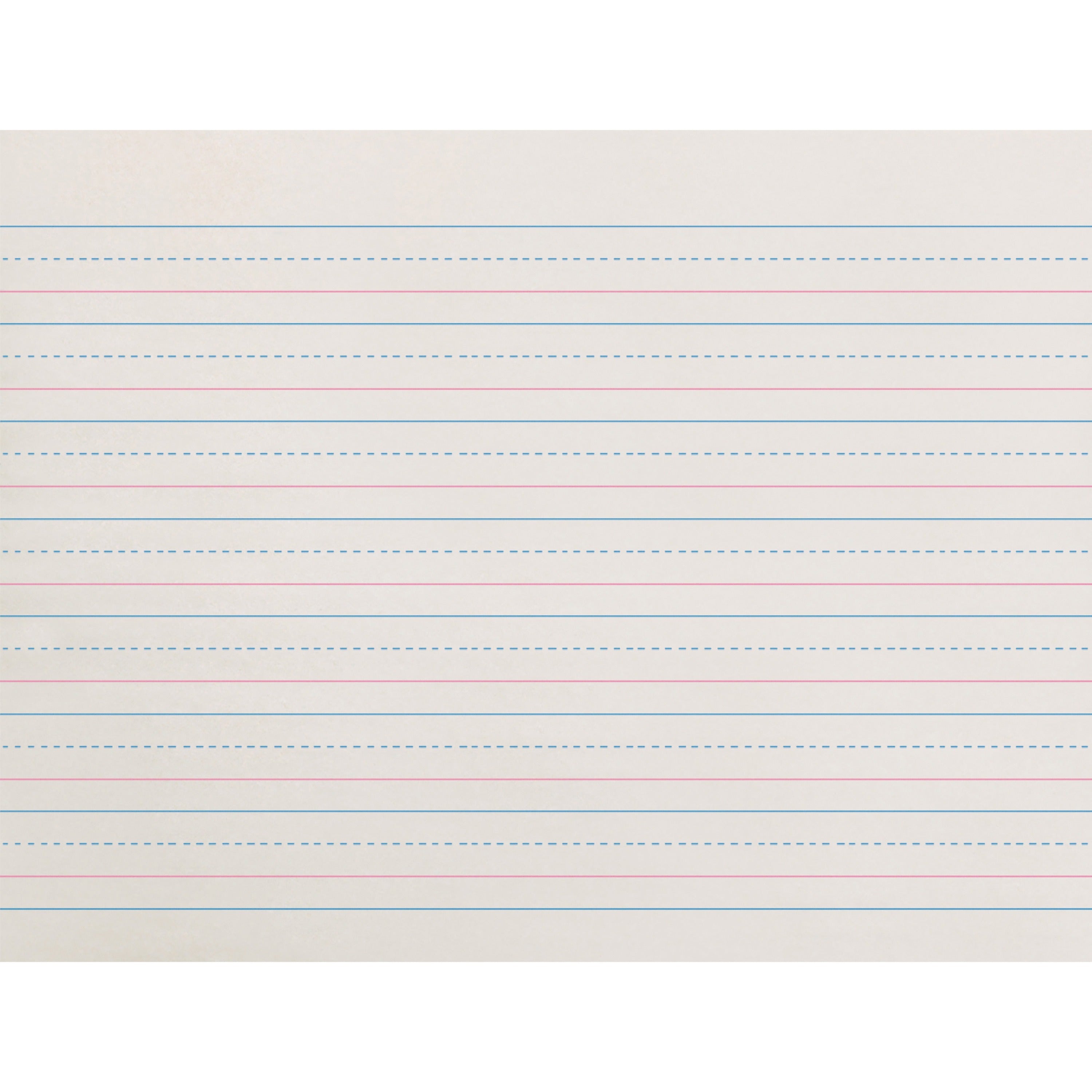 zaner-bloser-dotted-midline-newsprint-paper-500-sheets-063-ruled-unruled-margin-10-1-2-x-8-white-paper-500-pack_paczp2611 - 1