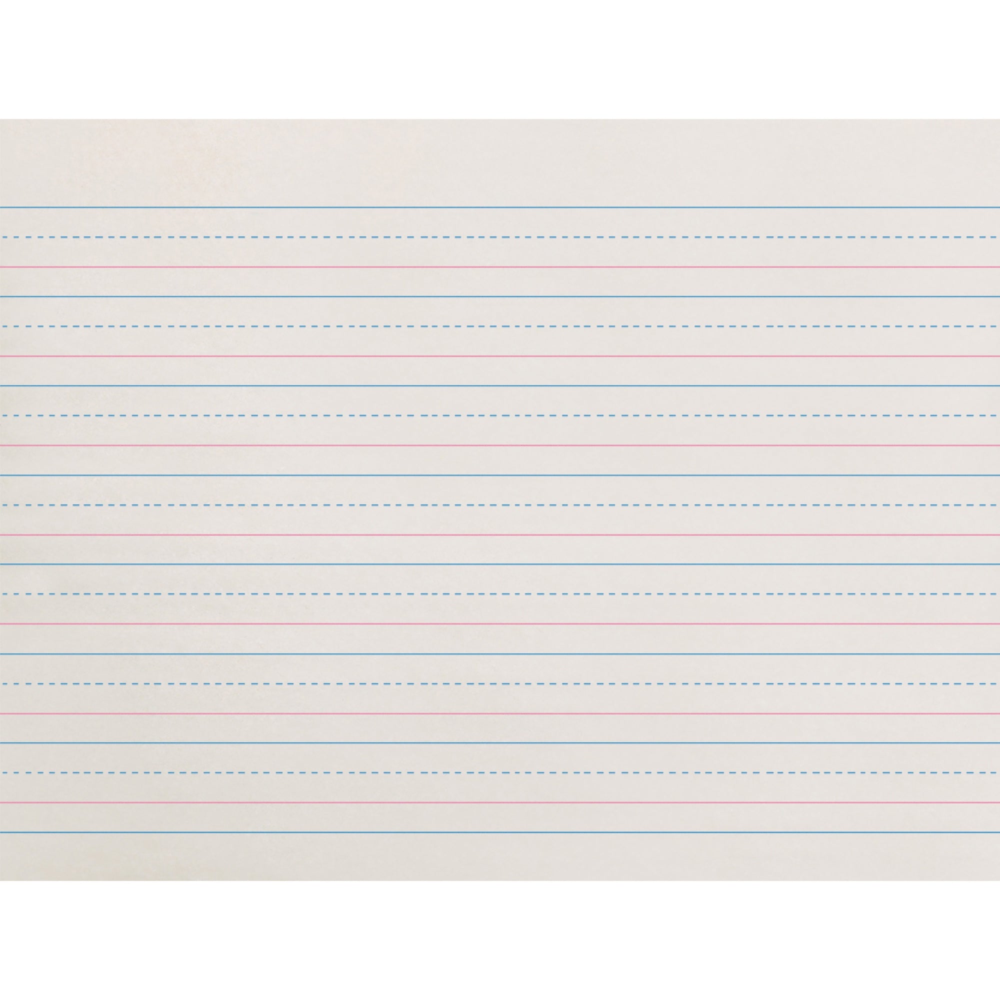 Zaner-Bloser Dotted Midline Newsprint Paper - 500 Sheets - 0.63" Ruled - Unruled Margin - 10 1/2" x 8" - White Paper - 500 / Pack