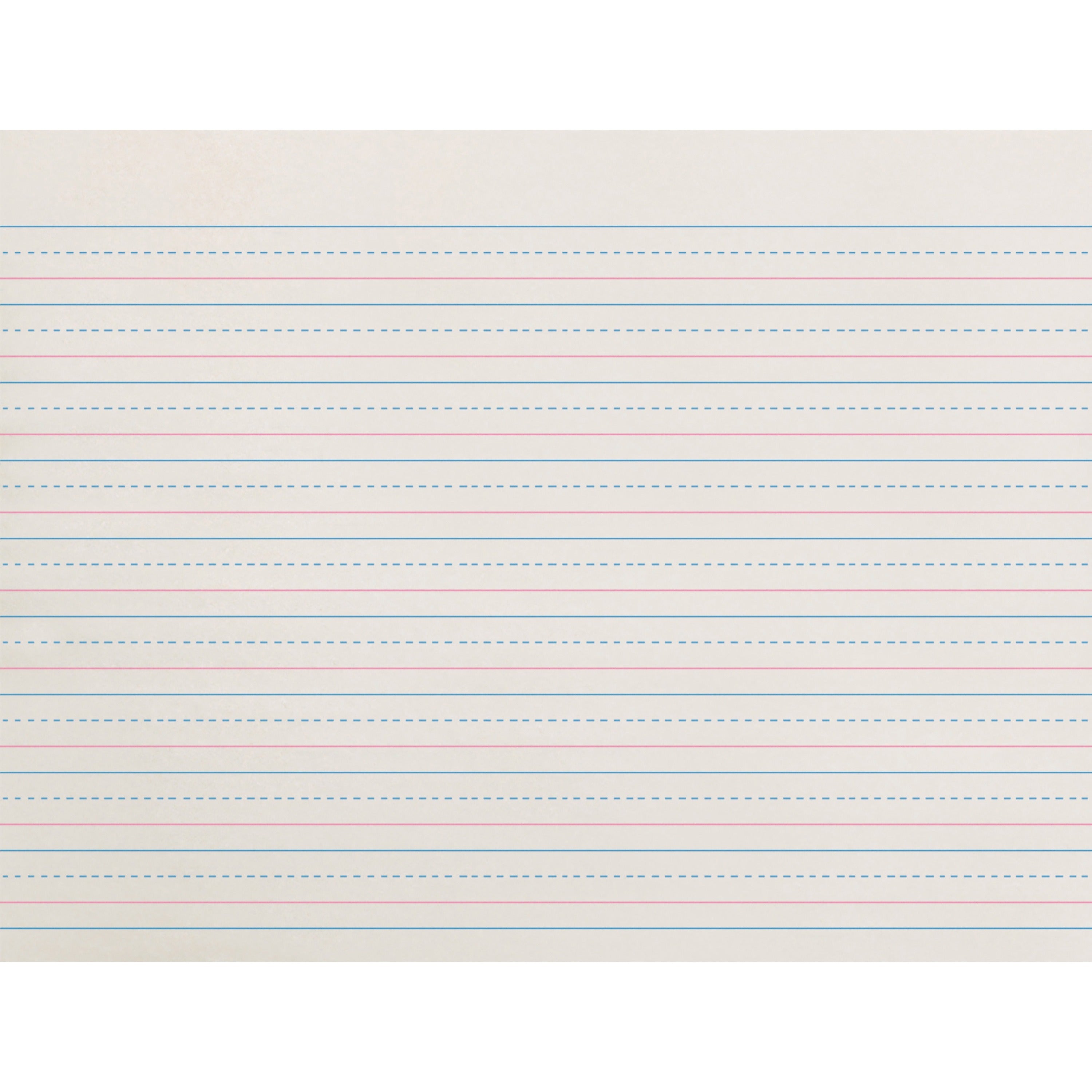 zaner-bloser-dotted-midline-newsprint-paper-500-sheets-050-ruled-unruled-margin-10-1-2-x-8-white-paper-500-pack_paczp2612 - 1