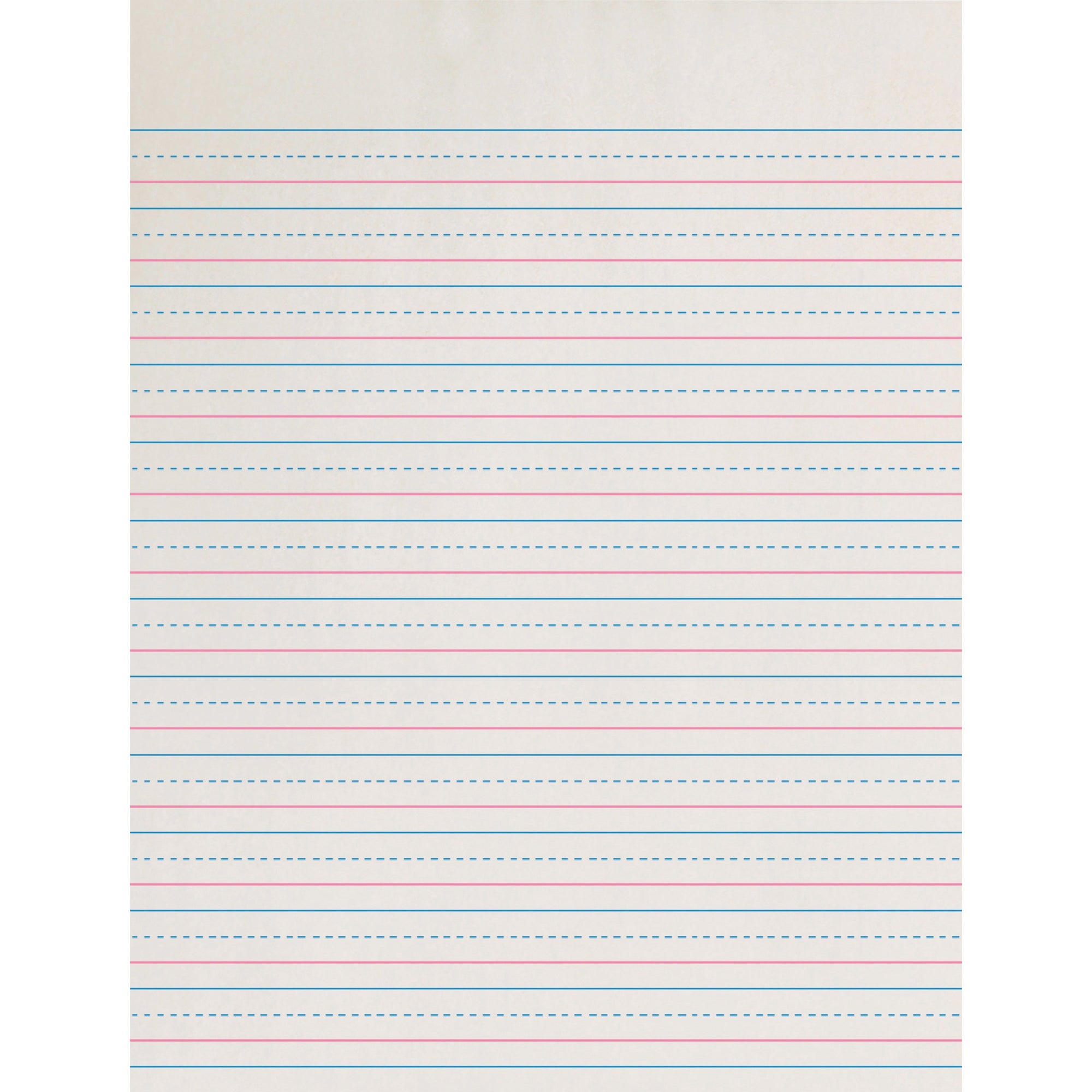 Zaner-Bloser Dotted Midline Newsprint Paper - Letter - 500 Sheets - 0.50" Ruled - Letter - 8" x 10 1/2" - White Paper - 500 / Ream