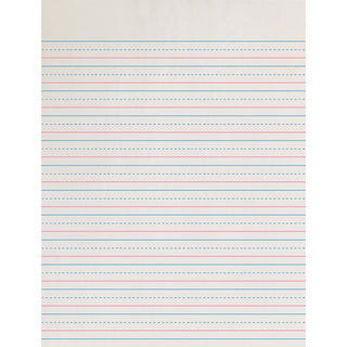 Zaner-Bloser Dotted Midline Newsprint Paper - Letter - 500 Sheets - 0.50" Ruled - Letter - 8" x 10 1/2" - White Paper - 500 / Ream