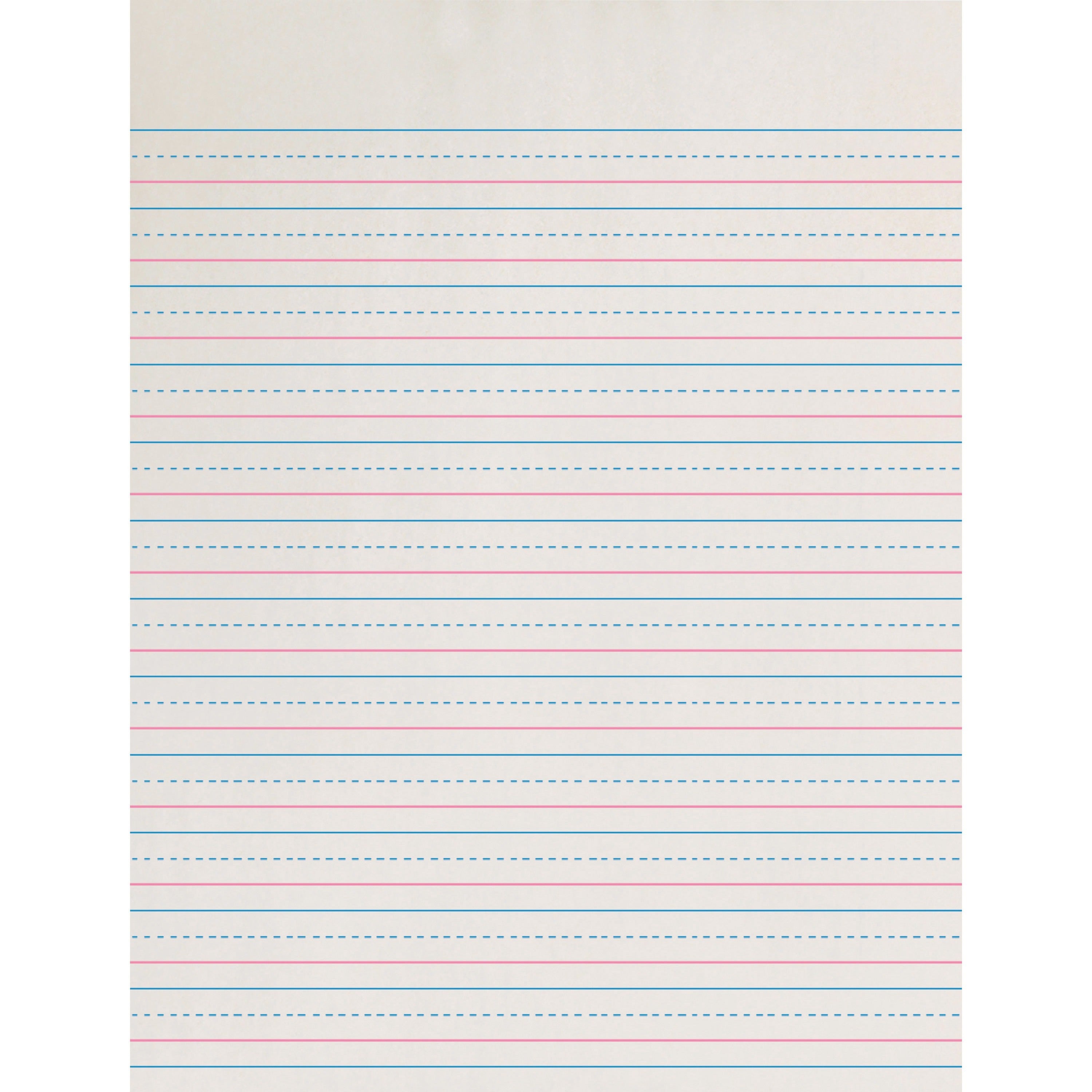 Zaner-Bloser Dotted Midline Newsprint Paper - Letter - 500 Sheets - 0.50" Ruled - Letter - 8" x 10 1/2" - White Paper - 500 / Ream