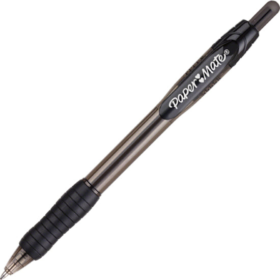 Paper Mate Retractable Profile Ballpoint Pens - Bold Pen Point - 1.4 mm Pen Point Size - Refillable - Retractable - Black - Black Barrel - 1 / Pack - 