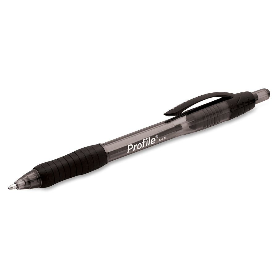 Paper Mate Retractable Profile Ballpoint Pens - Bold Pen Point - 1.4 mm Pen Point Size - Refillable - Retractable - Black - Black Barrel - 1 / Pack - 