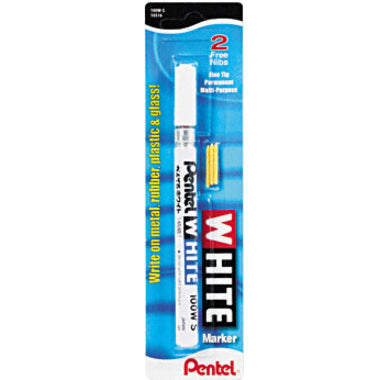 White Permanent Marker, Fine Bullet Tip, White