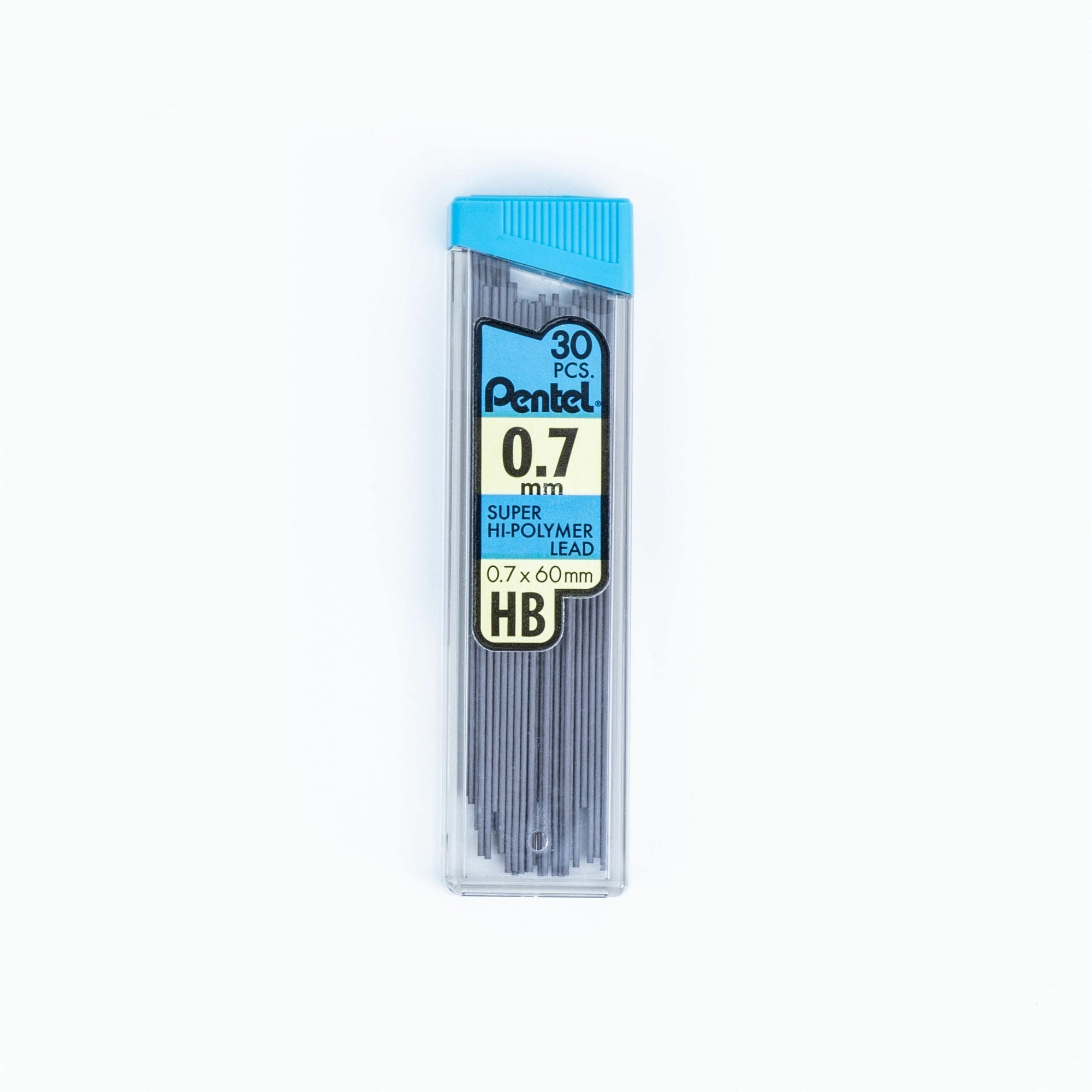 Super Hi-Polymer Lead Refills, 0.7 mm, HB, Black, 30/Tube