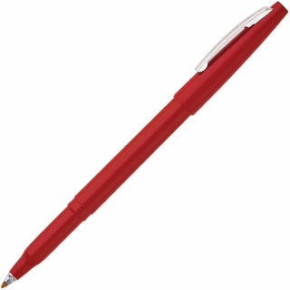 Rolling Writer Roller Ball Pen, Stick, Medium 0.8 mm, Red Ink, Red Barrel, Dozen