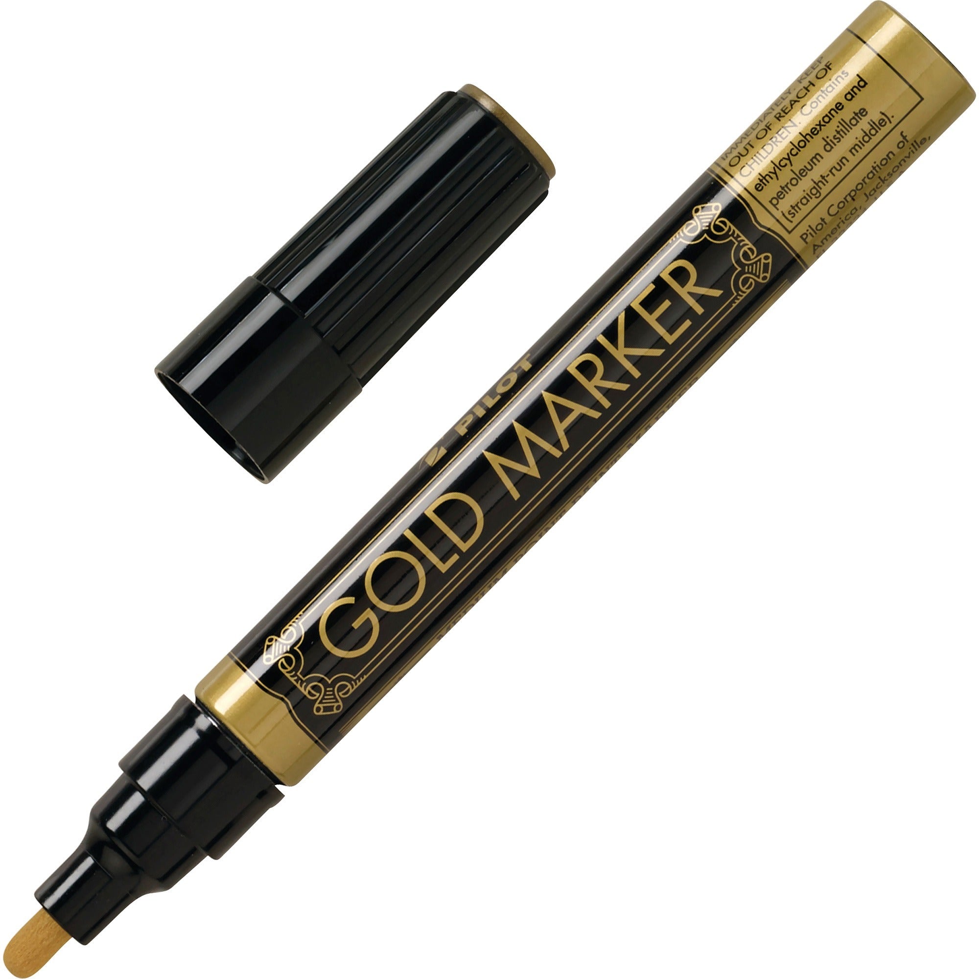 pilot-creative-permanent-markers-medium-marker-point-1-mm-marker-point-size-gold-gold-barrel-1-each_pil41700 - 1
