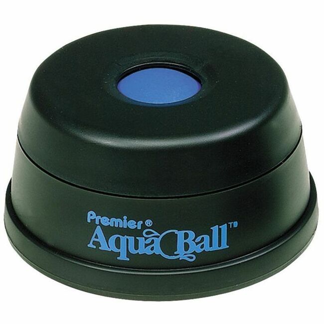 AquaBall Floating Ball Envelope Moistener, 1.25" x 1.25" x 5.38", Black/Blue