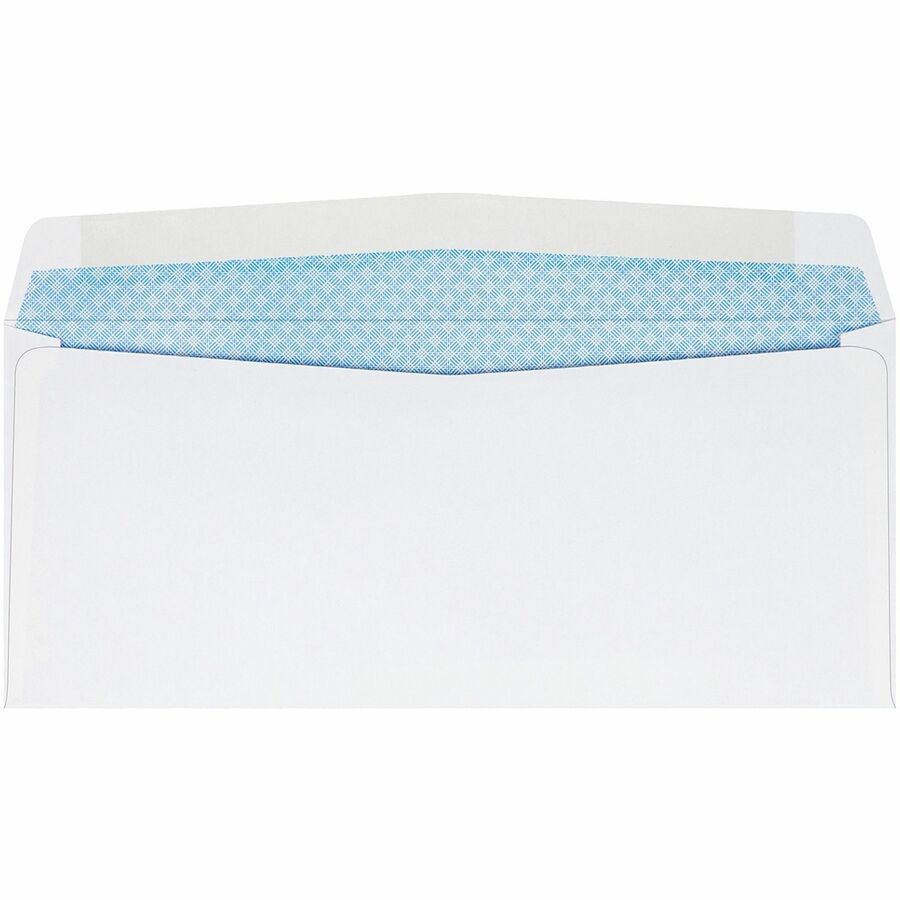 Security Tint Window Envelope, #8 5/8, Commercial Flap, Gummed Closure, 3.63 x 8.63, White, 500/Box