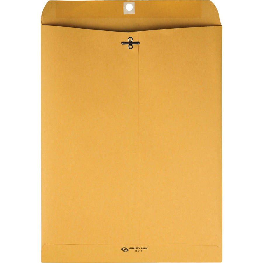 Clasp Envelope, 28 lb Bond Weight Kraft, #97, Square Flap, Clasp/Gummed Closure, 10 x 13, Brown Kraft, 250/Carton