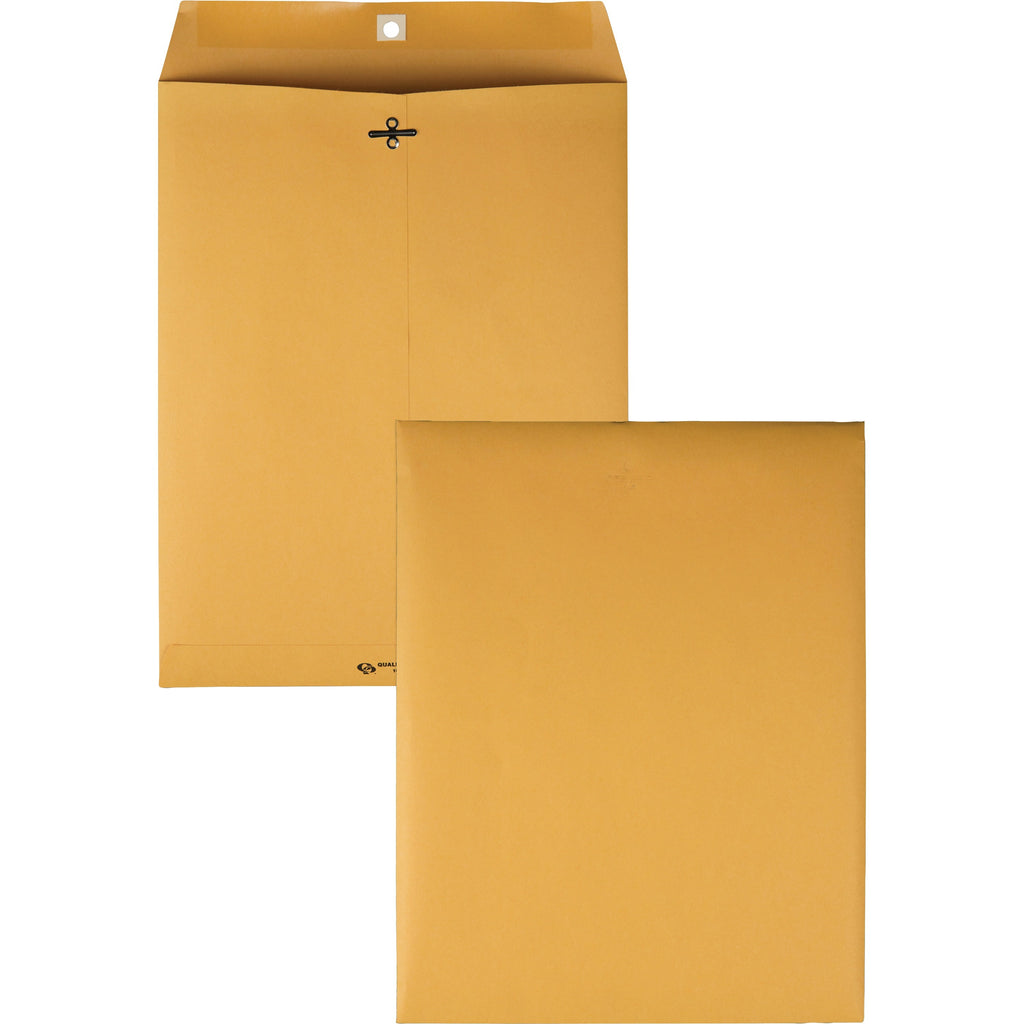 Clasp Envelope, 28 lb Bond Weight Kraft, #97, Square Flap, Clasp/Gummed Closure, 10 x 13, Brown Kraft, 100/Box