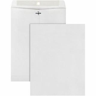 Clasp Envelope, 28 lb Bond Weight Kraft, #97, Square Flap, Clasp/Gummed Closure, 10 x 13, Executive Gray, 100/Box