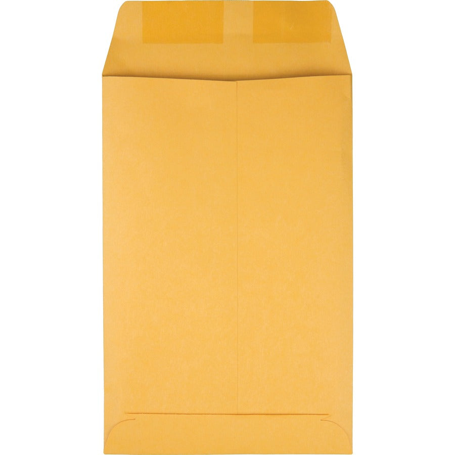 Catalog Envelope, 28 lb Bond Weight Kraft, #1, Square Flap, Gummed Closure, 6 x 9, Brown Kraft, 100/Box