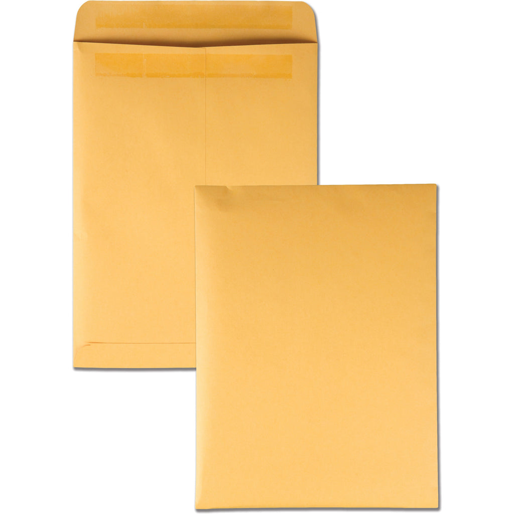 Redi-Seal Catalog Envelope, #10 1/2, Cheese Blade Flap, Redi-Seal Adhesive Closure, 9 x 12, Brown Kraft, 100/Box