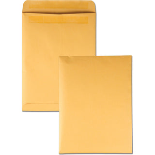 Redi-Seal Catalog Envelope, #10 1/2, Cheese Blade Flap, Redi-Seal Adhesive Closure, 9 x 12, Brown Kraft, 100/Box