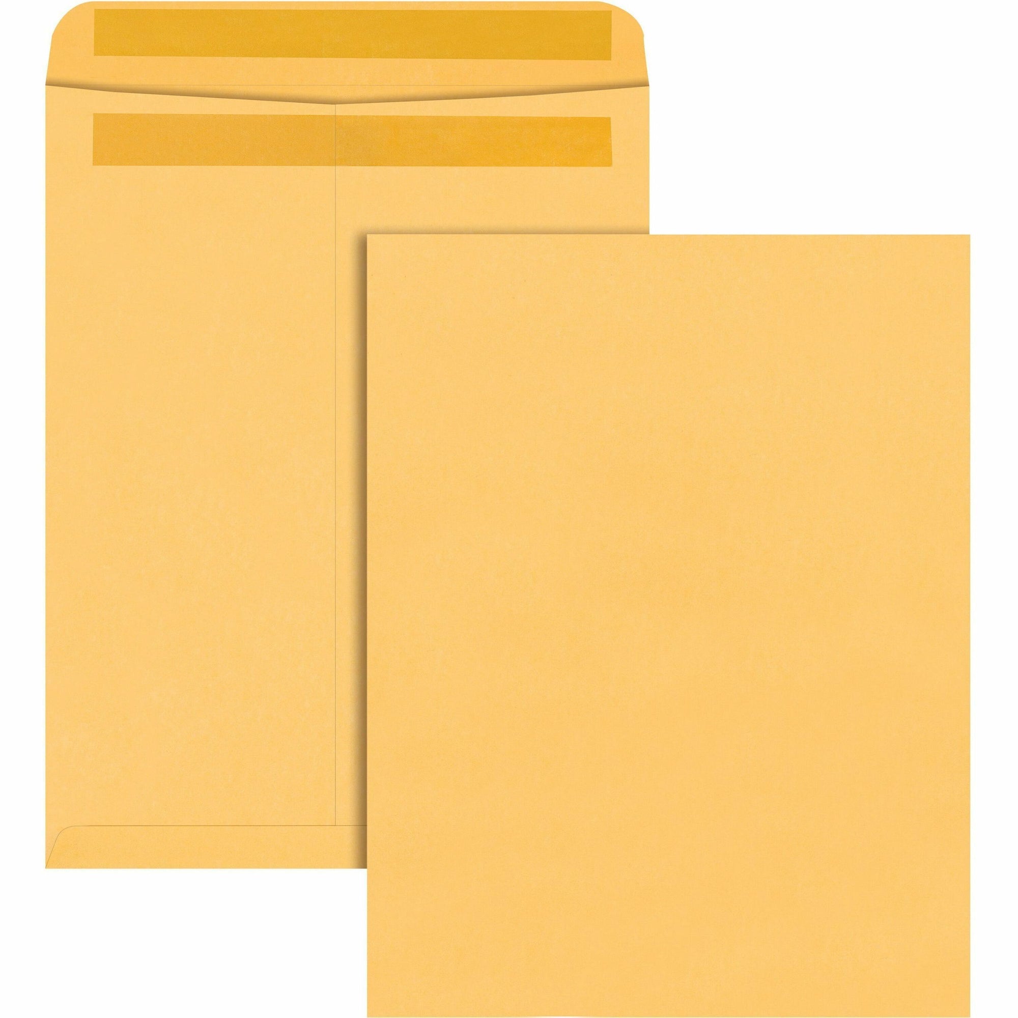 Redi-Seal Catalog Envelope, #15 1/2, Cheese Blade Flap, Redi-Seal Adhesive Closure, 12 x 15.5, Brown Kraft, 100/Box