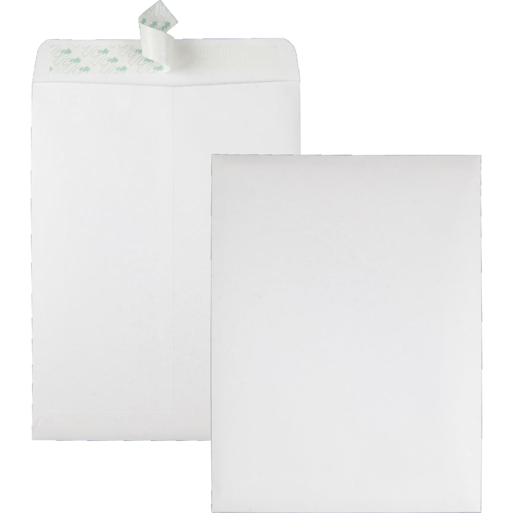 Redi-Strip Catalog Envelope, #10 1/2, Cheese Blade Flap, Redi-Strip Adhesive Closure, 9 x 12, White, 100/Box