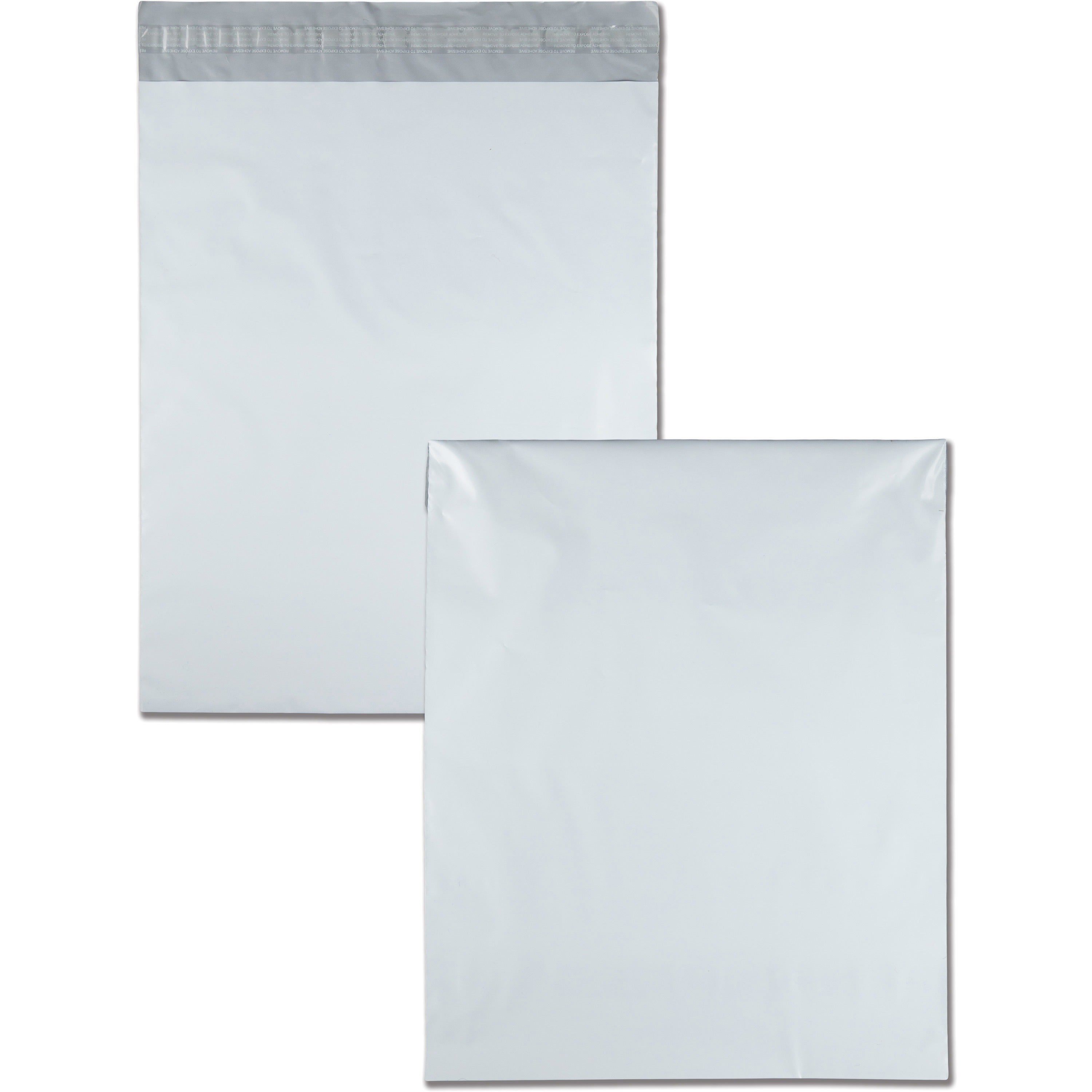 Redi-Strip Poly Mailer, #5 1/2, Square Flap with Perforated Strip, Redi-Strip Adhesive Closure, 14 x 17, White, 100/Pack