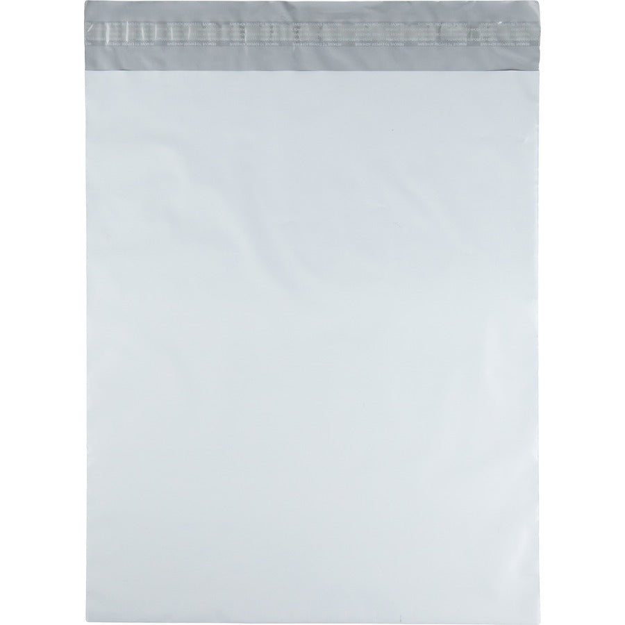Redi-Strip Poly Mailer, #5 1/2, Square Flap with Perforated Strip, Redi-Strip Adhesive Closure, 14 x 17, White, 100/Pack