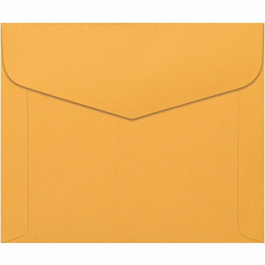 Open-Side Booklet Envelope, #13 1/2, Hub Flap, Gummed Closure, 10 x 12, Brown Kraft, 100/Box