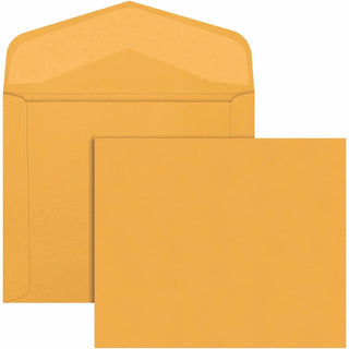 Open-Side Booklet Envelope, #13 1/2, Hub Flap, Gummed Closure, 10 x 12, Brown Kraft, 100/Box