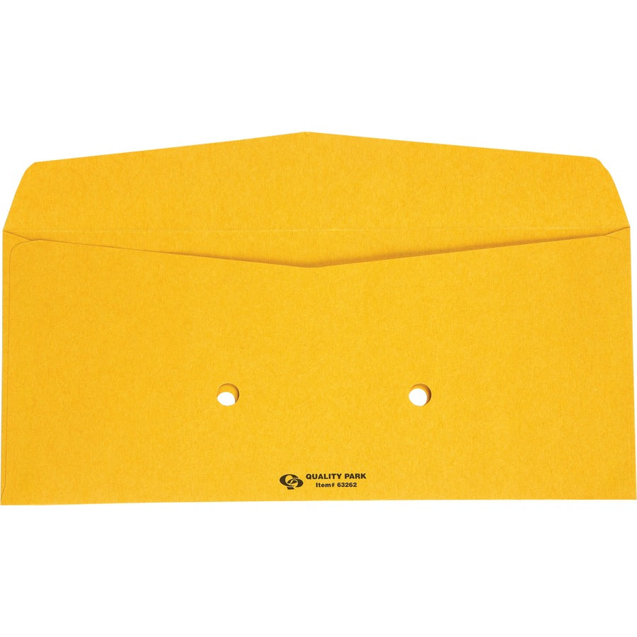 Light Brown Fold Flap Kraft Trade Size Interoffice Envelope, One-Sided Box-Style Format, 4.5 x 10.38, Brown Kraft, 500/Box
