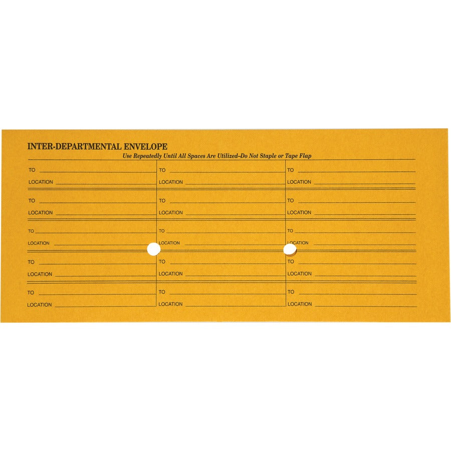 Light Brown Fold Flap Kraft Trade Size Interoffice Envelope, One-Sided Box-Style Format, 4.5 x 10.38, Brown Kraft, 500/Box