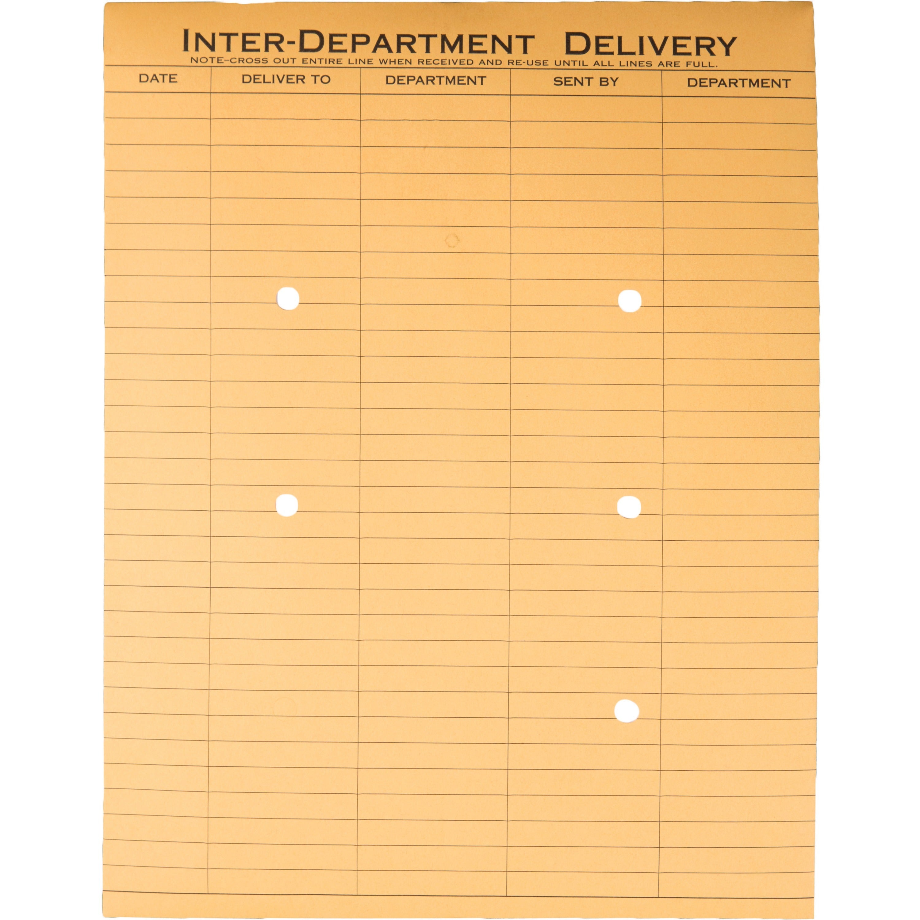 Quality Park 10 x 13 Inter-Departmental Envelopes - Inter-department - 10" Width x 13" Length - 28 lb - String/Button - Kraft - 100 / Box - Brown Kraft - 