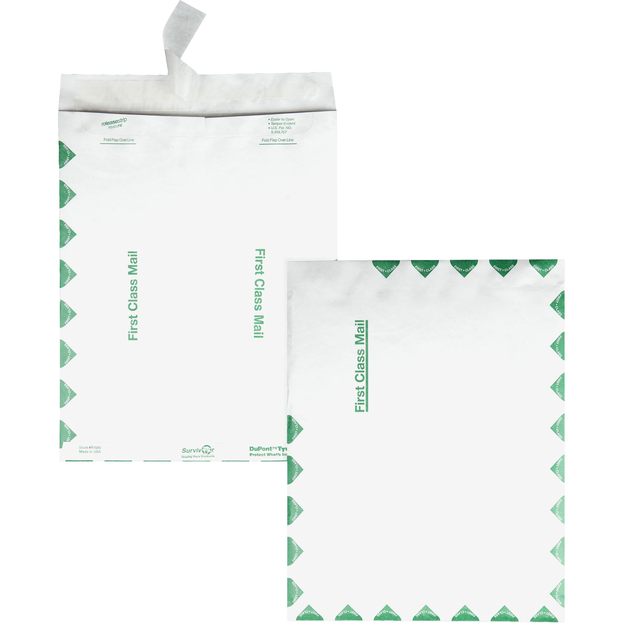 Lightweight 14 lb Tyvek Catalog Mailers, First Class, #6 1/2, Square Flap, Redi-Strip Adhesive Closure, 6 x 9, White, 100/Box