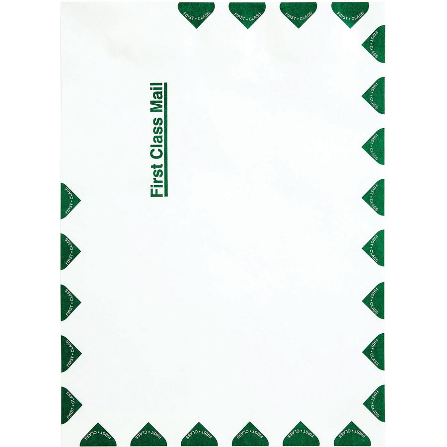 Lightweight 14 lb Tyvek Catalog Mailers, First Class, #10 1/2, Commercial Flap, Redi-Strip Closure, 9 x 12, White, 100/Box