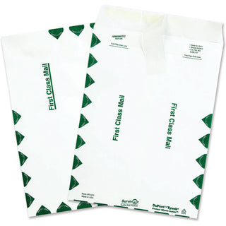 Lightweight 14 lb Tyvek Catalog Mailers, First Class, #10 1/2, Commercial Flap, Redi-Strip Closure, 9 x 12, White, 100/Box