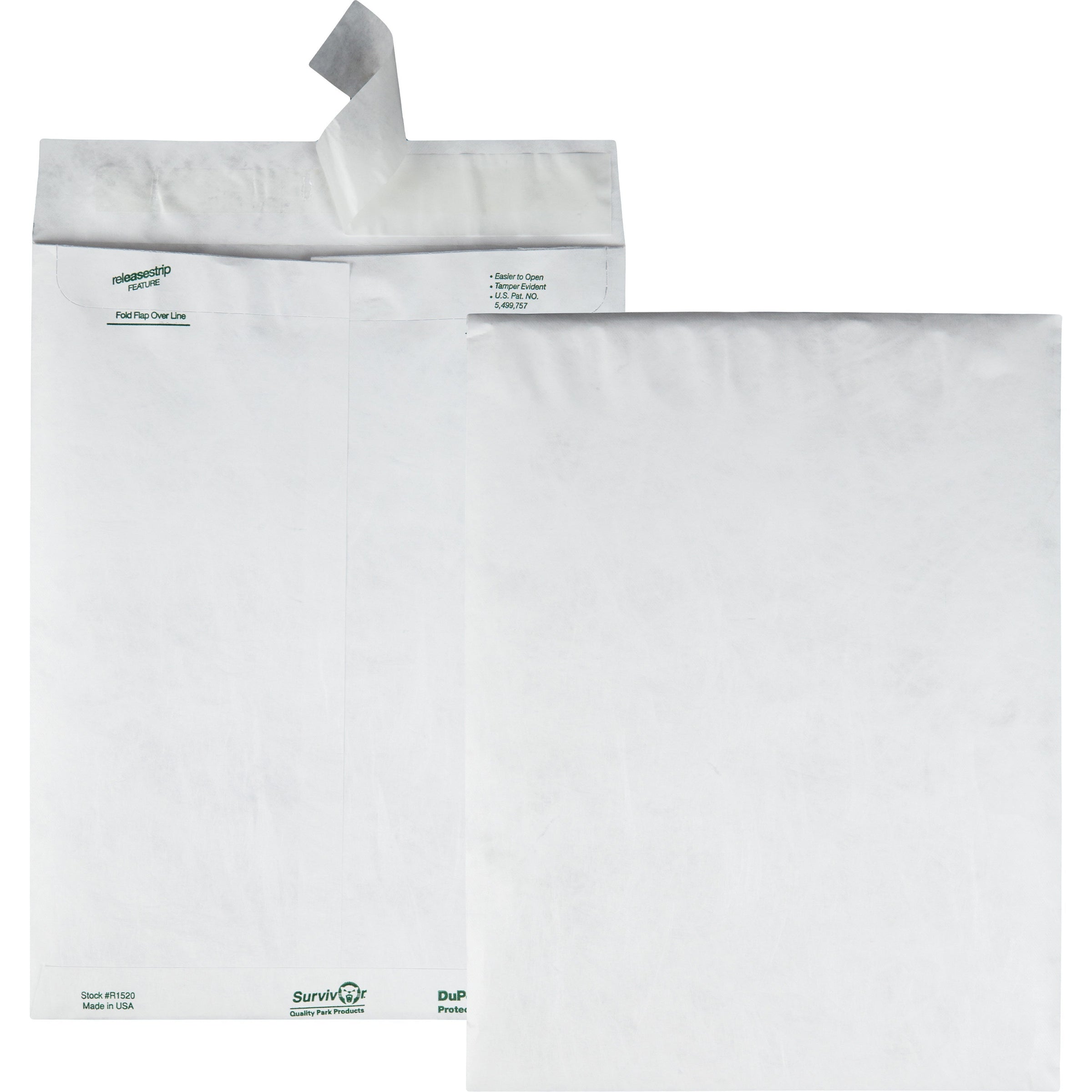Lightweight 14 lb Tyvek Catalog Mailers, #12 1/2, Square Flap, Redi-Strip Adhesive Closure, 9.5 x 12.5, White, 100/Box