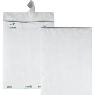 Lightweight 14 lb Tyvek Catalog Mailers, #12 1/2, Square Flap, Redi-Strip Adhesive Closure, 9.5 x 12.5, White, 100/Box