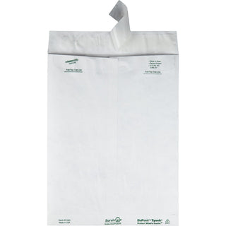 Lightweight 14 lb Tyvek Catalog Mailers, #12 1/2, Square Flap, Redi-Strip Adhesive Closure, 9.5 x 12.5, White, 100/Box