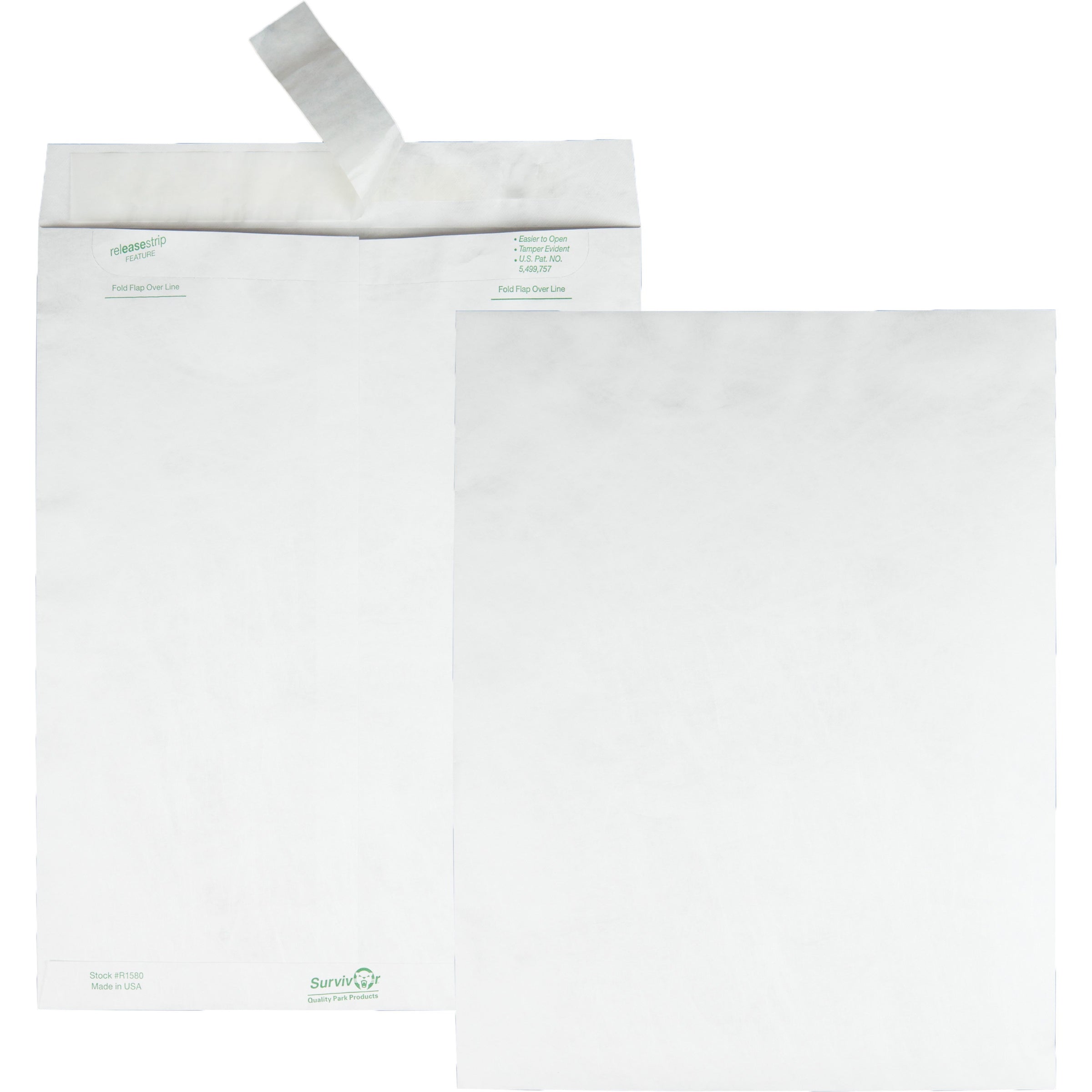 Lightweight 14 lb Tyvek Catalog Mailers, #13 1/2, Square Flap, Redi-Strip Adhesive Closure, 10 x 13, White, 100/Box